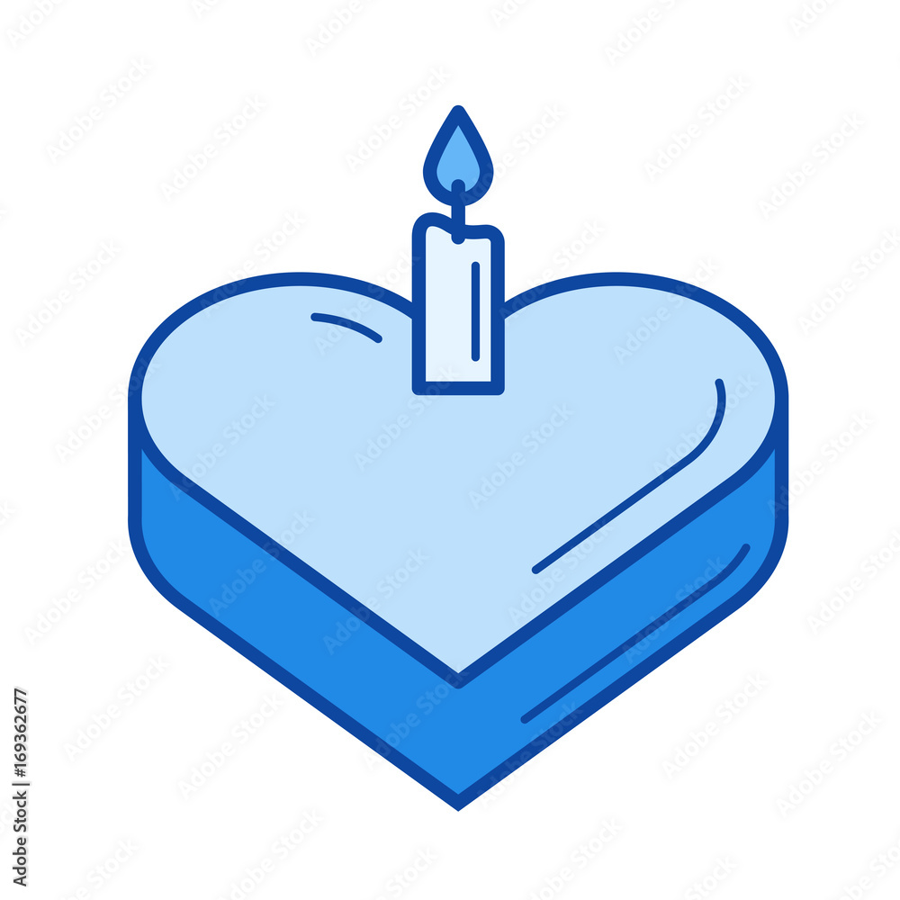 Sweet heart cake vector line icon isolated on white background. Sweet heart cake line icon for infographic, website or app. Blue icon designed on a grid system. Sweet heart cake vector line icon isolated on white background. Sweet heart cake line icon for infographic, website or app. Blue icon designed on a grid system.
