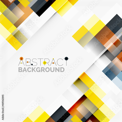 Abstract blocks template design background, simple geometric shapes on white, straight lines and rectangles