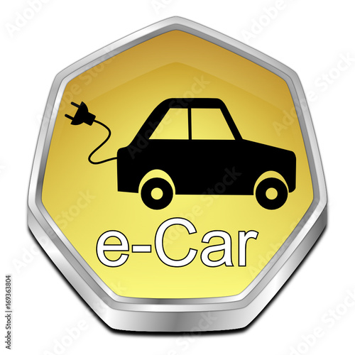 e-Car Button - 3D illustration