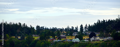 Houses on hills near Windjammer park in Oak Harbor