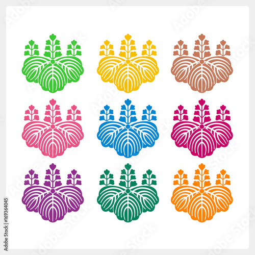 金泥高盛　五七の桐家紋　漆塗　明治期　　　za-1 金泥高盛 五七の桐家紋 漆塗 明治期 za-1