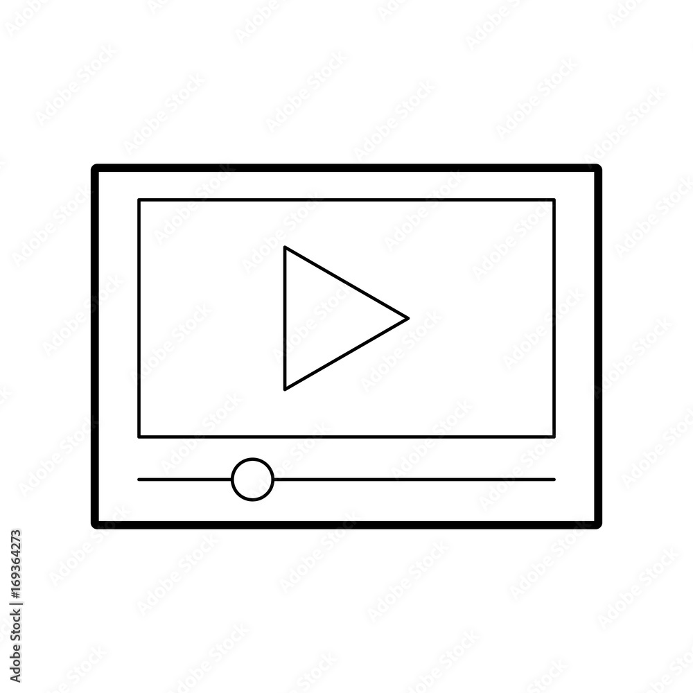 tablet with media player isolated icon vector illustration design tablet with media player isolated icon vector illustration design