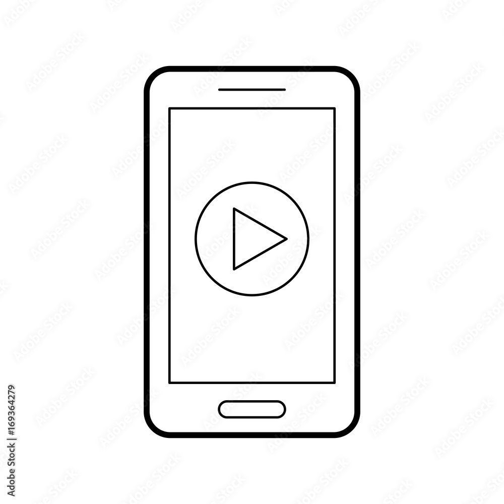 smartphone with media player isolated icon vector illustration design smartphone with media player isolated icon vector illustration design