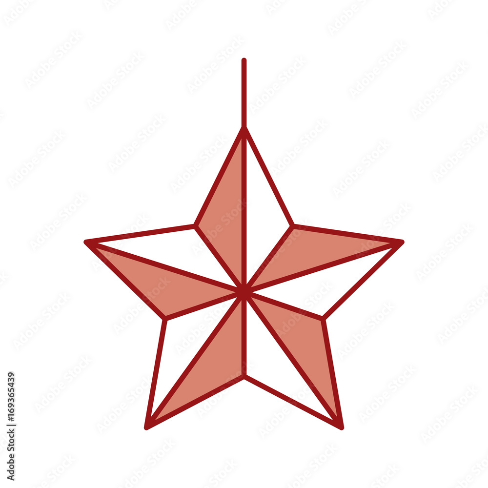 Fototapeta premium christmas star isolated icon vector illustration design