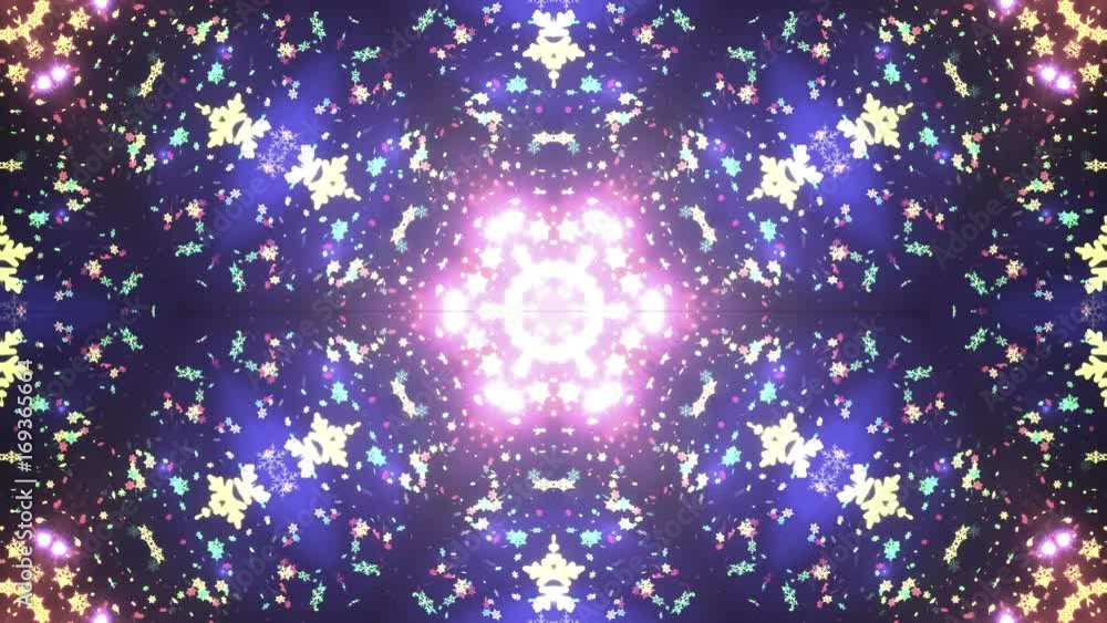 kaleidoscope stage visual loop for concert, night club, music video, events, show, fashion, holiday, exhibition, LED screens and projection mapping.