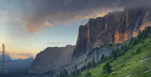 last lights on the rocks in Italy