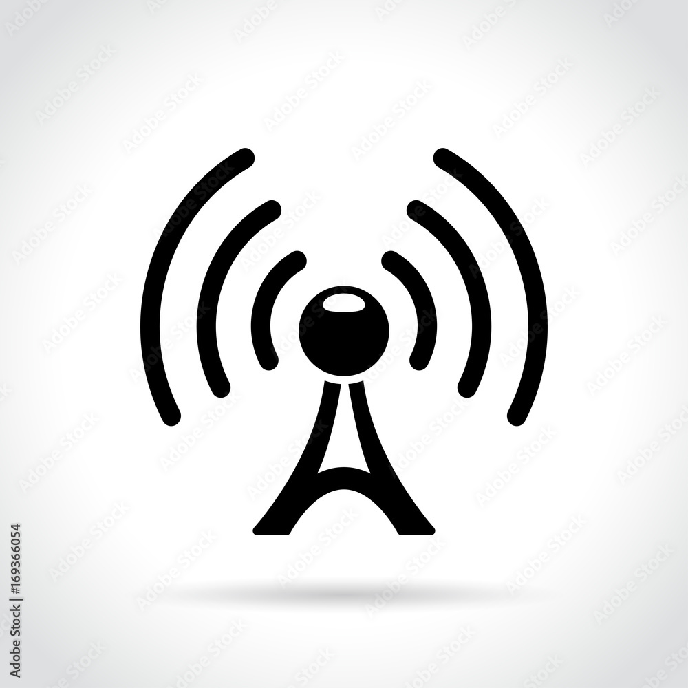 broadcast tower icon on white background broadcast tower icon on white background