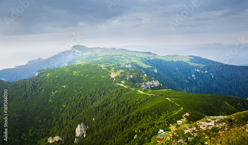 summer landscape in Ceahlau mountain, Romania
