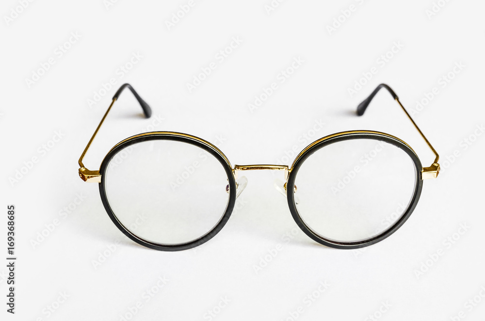 Fototapeta premium Reading eyeglasses fitting Progressive lens,Fashion glasses Isolated on white background