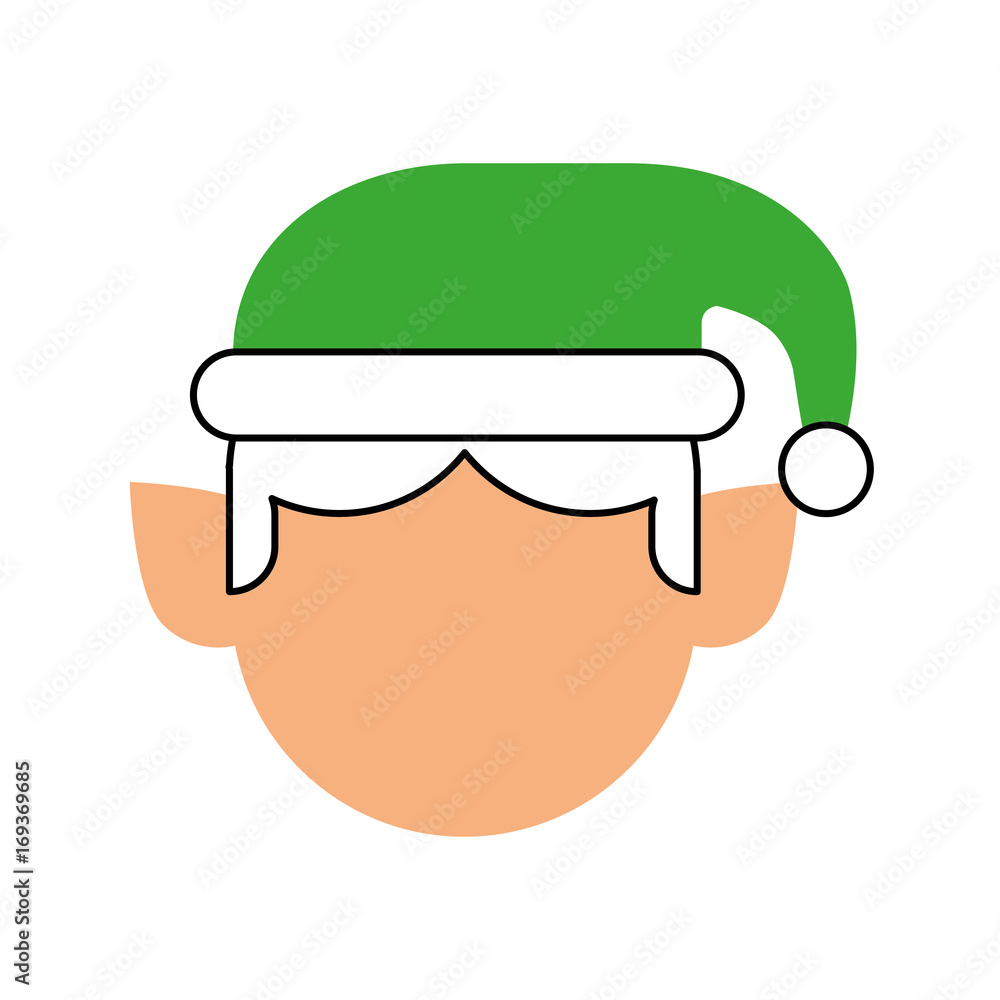 christmas elf avatar character vector illustration design christmas elf avatar character vector illustration design