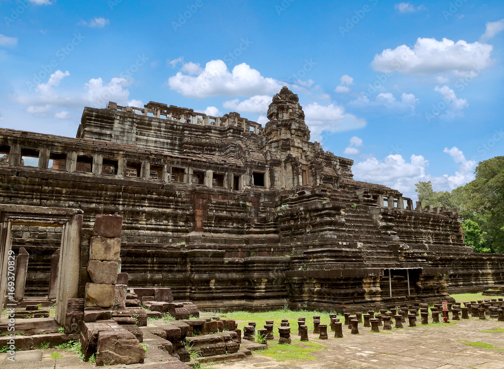 Ancient Khmer temple at the Baphuon Temple in Angkor Thom Siem Reap Cambodia.