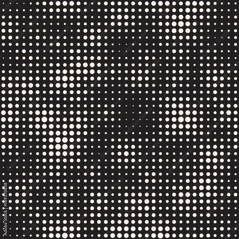 Modern Stylish Halftone Texture. Endless Abstract Background With Random Circles. Vector Seamless Mosaic Pattern. Modern Stylish Halftone Texture. Endless Abstract Background With Random Circles. Vector Seamless Mosaic Pattern.