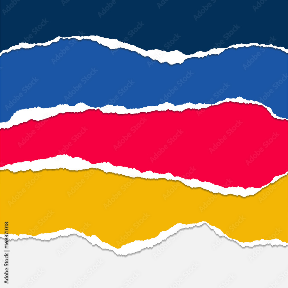 custom made wallpaper toronto digitalSet of colored sheets of paper with torn edges with shadow