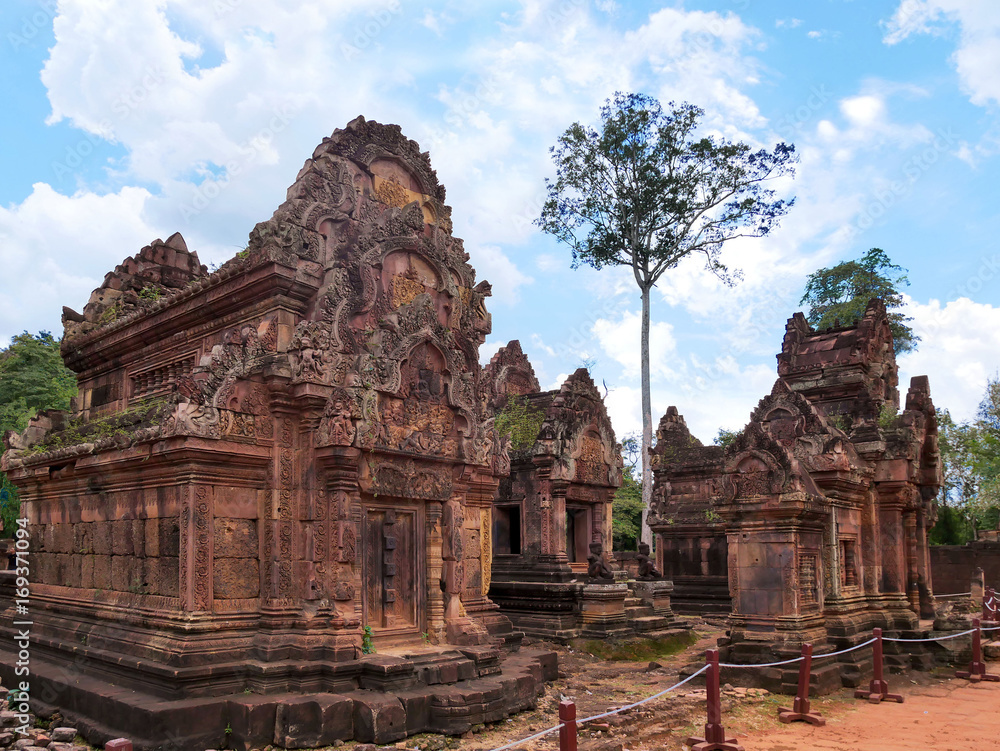 Banteay Srei Red Sandstone Temple Siem Reap Cambodia.