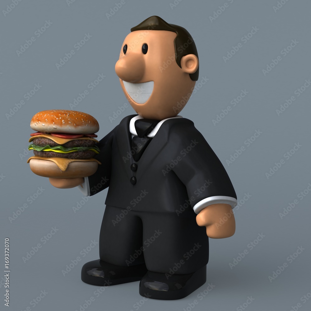 Cartoon businessman - 3D Illustration Cartoon businessman - 3D Illustration