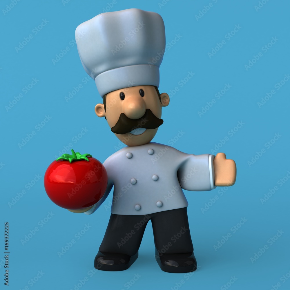 Fun chef - 3D Illustration Fun chef - 3D Illustration