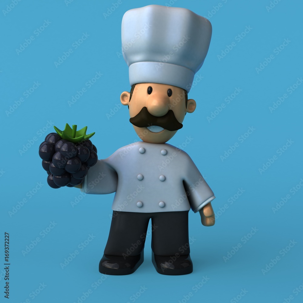 Fun chef - 3D Illustration Fun chef - 3D Illustration