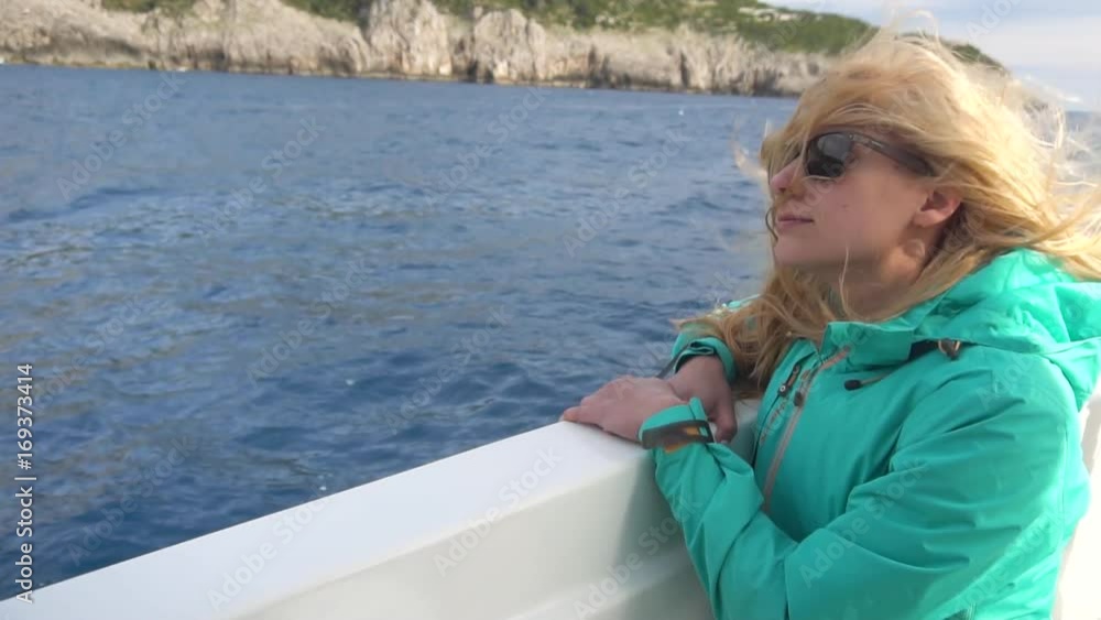Young woman traveling in Capri island Young woman traveling in Capri island