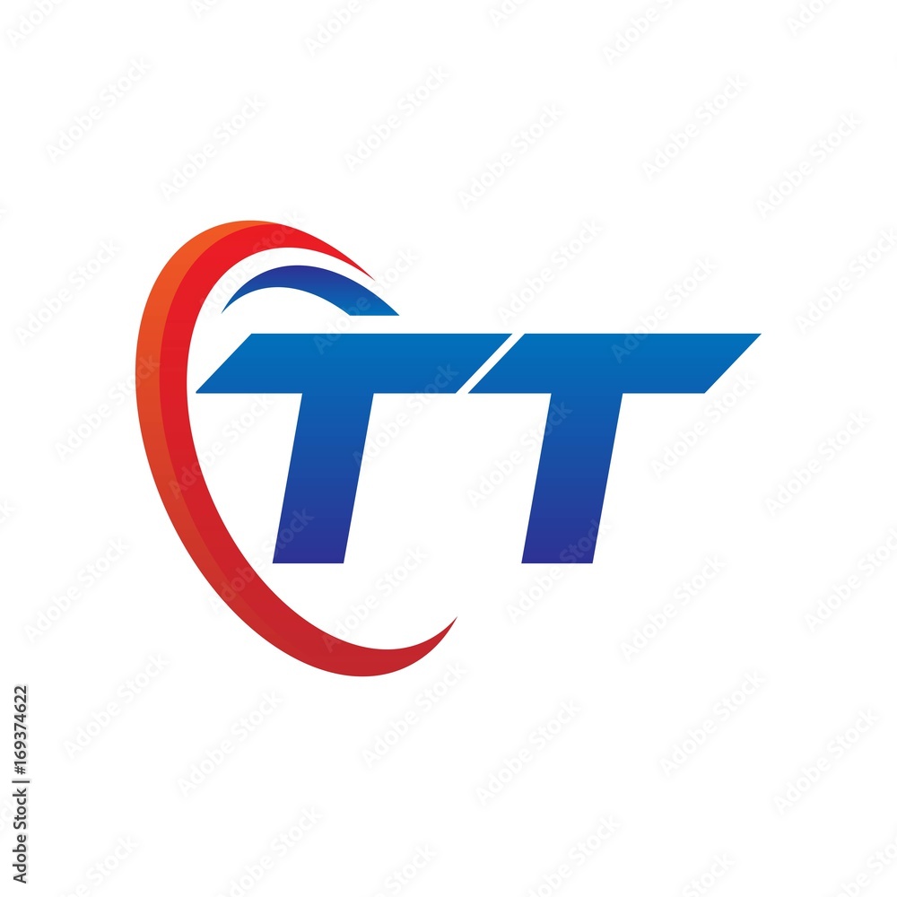 modern dynamic vector initial letters logo ta with circle swoosh red blue modern dynamic vector initial letters logo ta with circle swoosh red blue