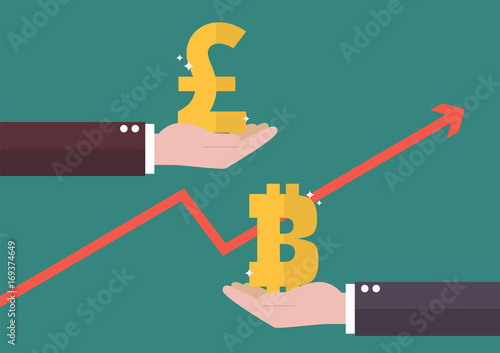Currency exchange Pound sterling and Bitcoin
