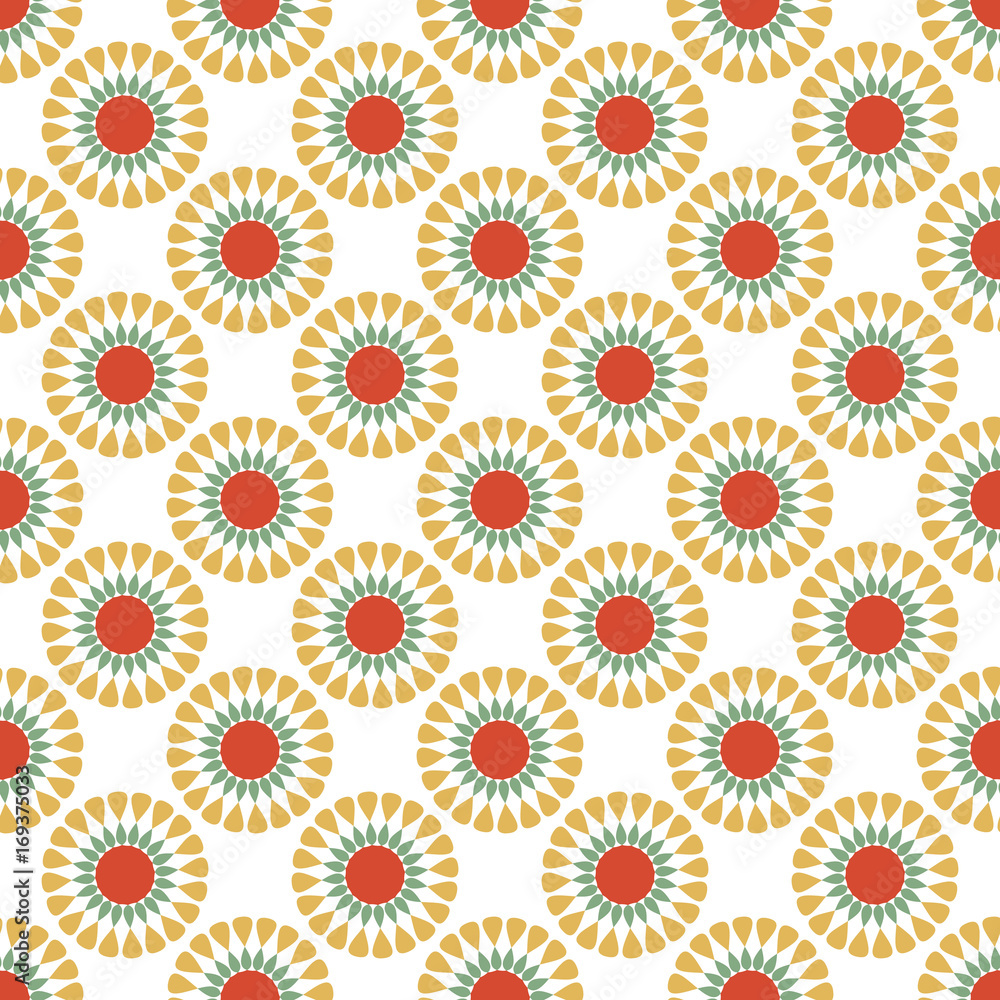 Seamless pattern with color abstract shape