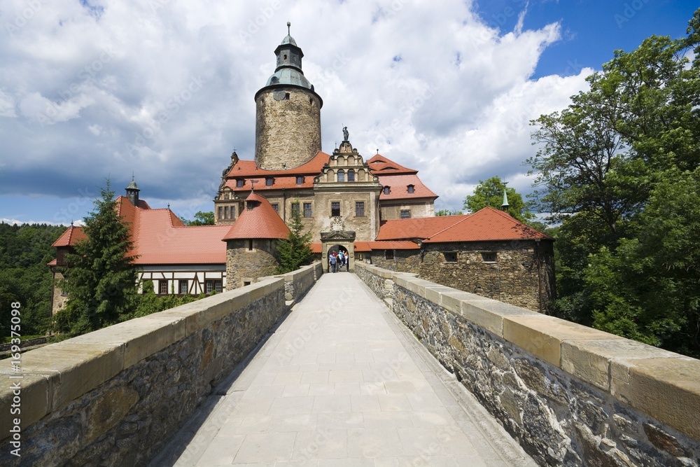 Medieval defensive Czocha castle in Lesna, Poland