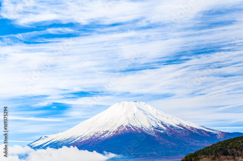 The Mt.Fuji.Shot in the early morning.The shooting location is Lake Yamanakako  Yamanashi prefecture Japan.
