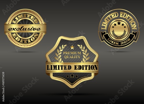 Set of luxury gold limited edition