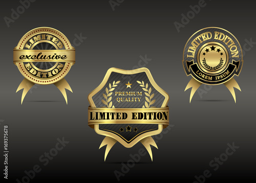 Set of luxury gold limited edition