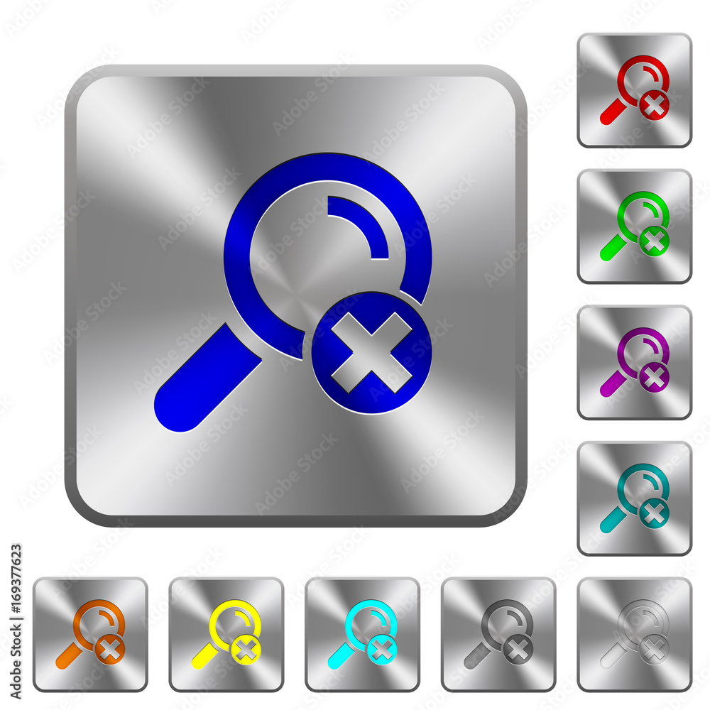 Cancel search rounded square steel buttons
