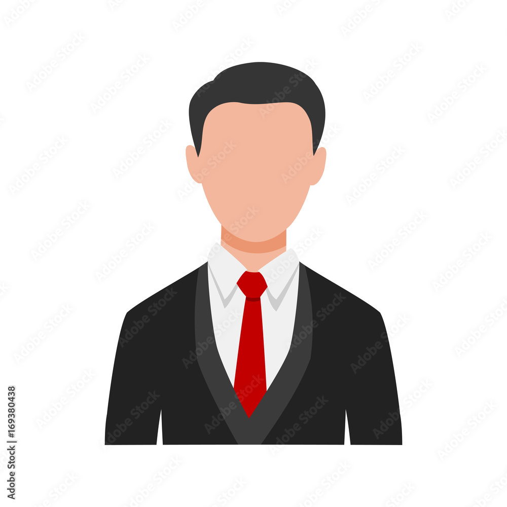 Man in Business Suit Icon. vector illustration Man in Business Suit Icon. vector illustration