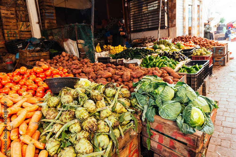 Moroccan vegetables at market