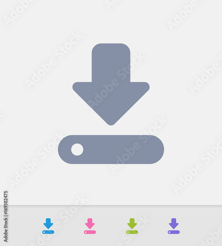 Drive Download - Granite Icons. A professional, pixel-perfect icon designed on a 32x32 pixel grid and redesigned on a 16x16 pixel grid for very small sizes.