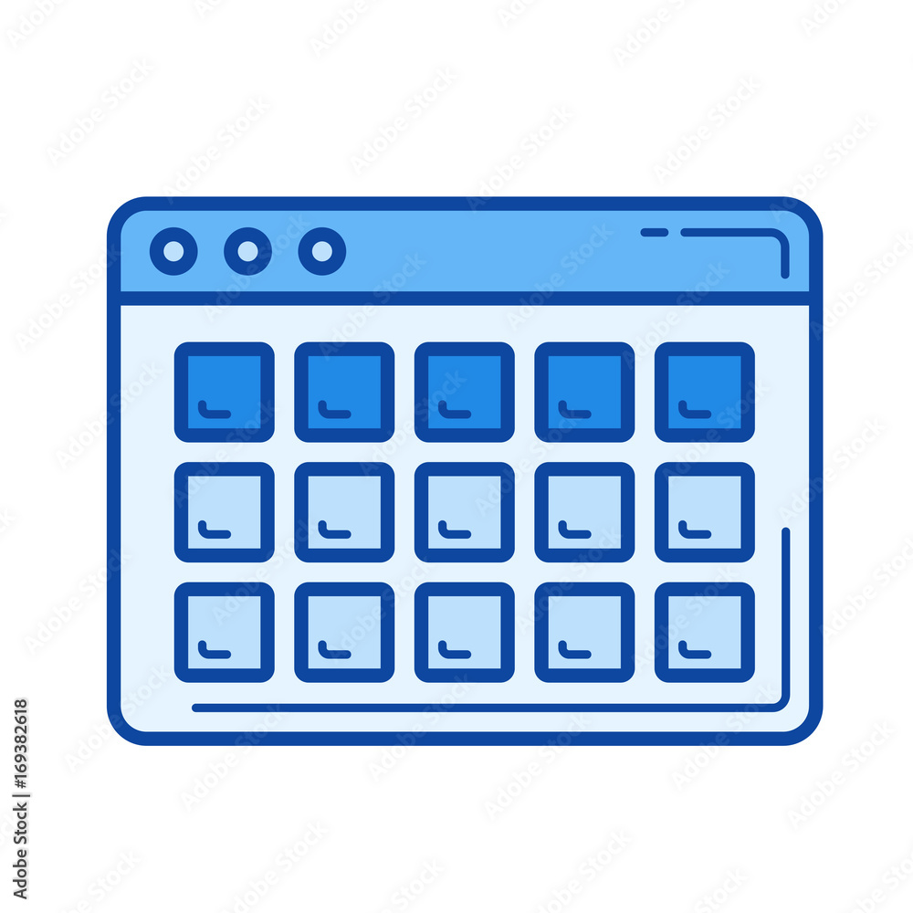 Data structure vector line icon isolated on white background. Data structure line icon for infographic, website or app. Blue icon designed on a grid system. Data structure vector line icon isolated on white background. Data structure line icon for infographic, website or app. Blue icon designed on a grid system.