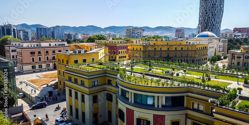 Panoramic view of Tirana, Albania