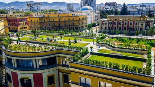 Panoramic view of Tirana, Albania