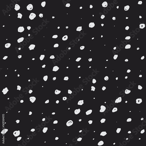 Randomly placed dots seamless vector pattern. Hand drawn speckles and spots decorative texture. Background for print, textile, fabric, wallpaper, card, poster, home decor, packaging, wrapping.