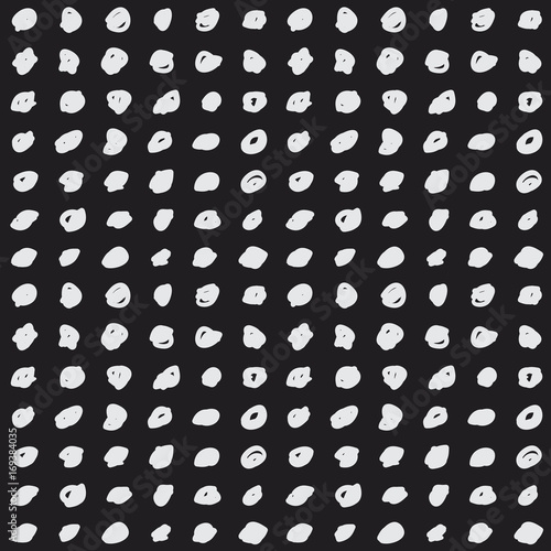 Hand drawn random spots seamless vector pattern. Doodle dots texture background for print, textile, fabric, wallpaper, poster, home decor, packaging, wrapping paper, banner, web pages.