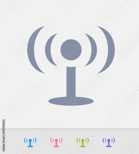 Antenna Transmission - Granite Icons. A professional, pixel-perfect icon designed on a 32x32 pixel grid and redesigned on a 16x16 pixel grid for very small sizes.