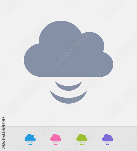 Cloud Transmission - Granite Icons. A professional, pixel-perfect icon designed on a 32x32 pixel grid and redesigned on a 16x16 pixel grid for very small sizes.