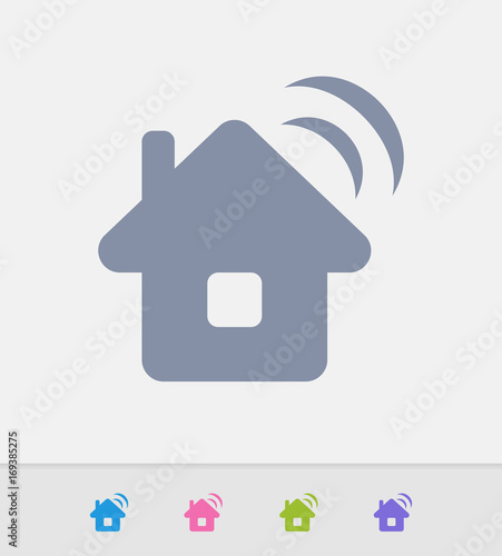 Home WiFi - Granite Icons. A professional, pixel-perfect icon designed on a 32x32 pixel grid and redesigned on a 16x16 pixel grid for very small sizes.