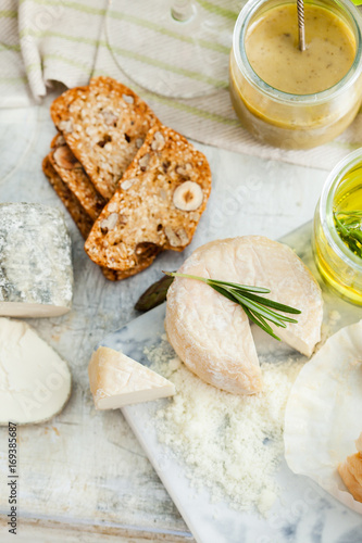 Assorted Cheese Plate with vegetables