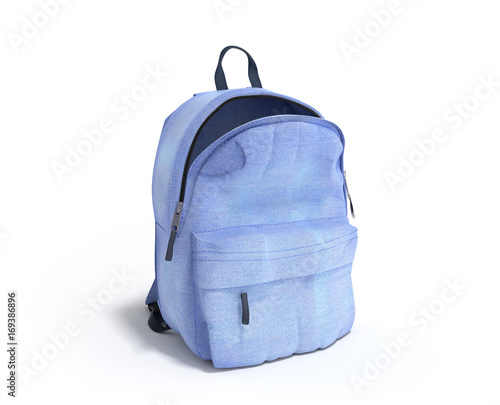 Obraz na płótnie open Backpack bag school 3d render on white gradient w salonie