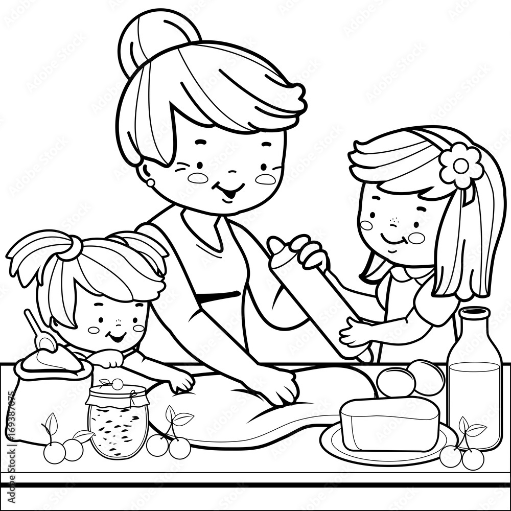 Single one line drawing little boy stretching dough with rolling pin. Kids  making homemade pizza at kitchen. Children doing housework chores at home.  Modern continuous line draw design graphic 26986507 PNG