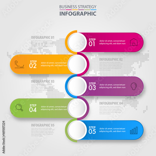 Business infographics design elements template graphic illustration