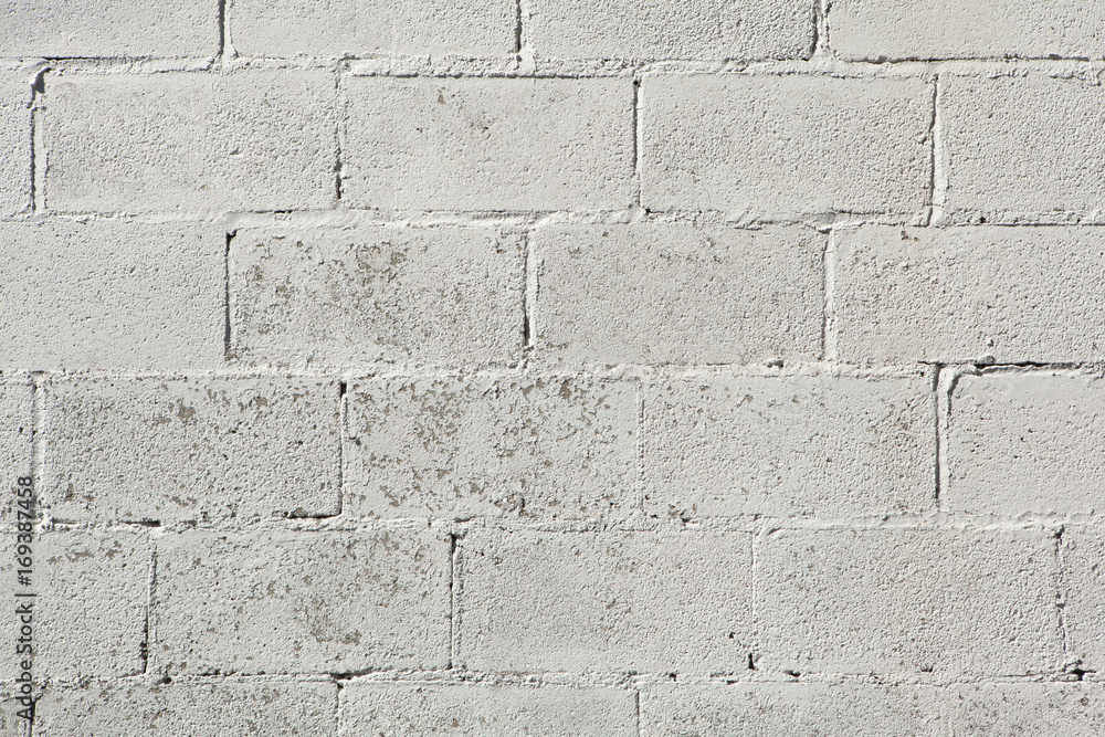 Obraz premium Whitewashed brick wall.