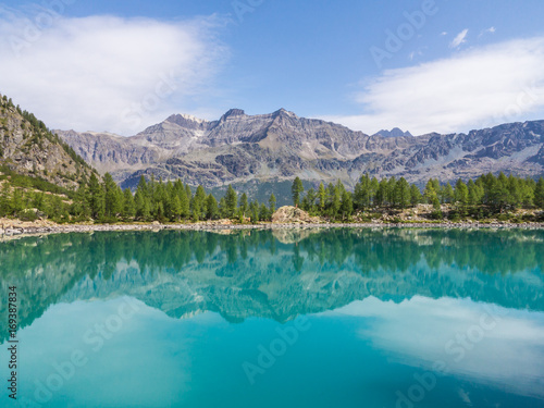 Turquoise water, alpine lake - Mountain landscape