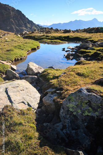 pozza d acqua nella conca del Lauson  presso il rifugio Vittorio Sella  nel parco nazionale del Gran Paradiso