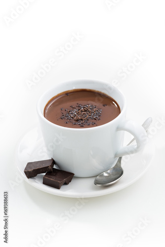 hot chocolate in a cup, vertical