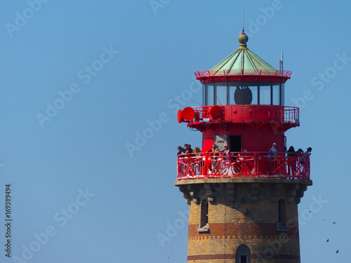 Leuchtturm von Kap Arkona, Nahaufnahme mit Menschen